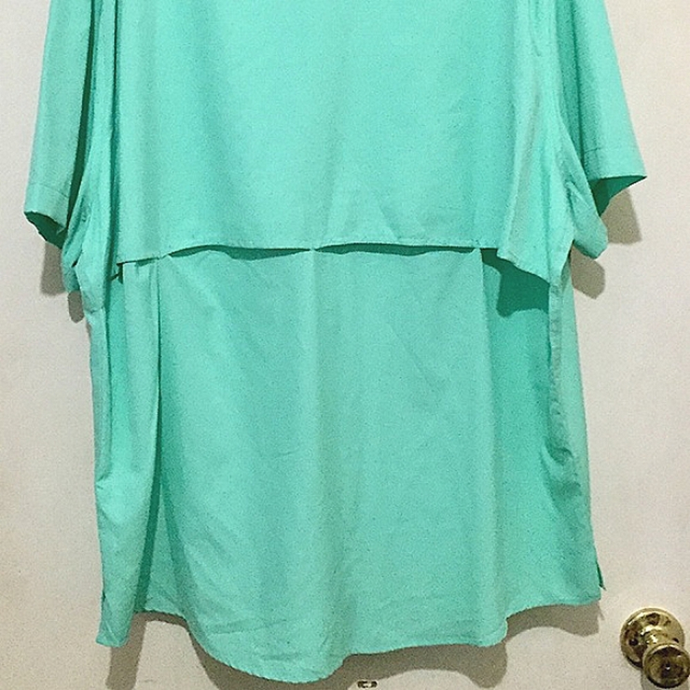 NWT Ocean Coast Advantage Aqua Fleur Shirt (XL) - Picture 8 of 10